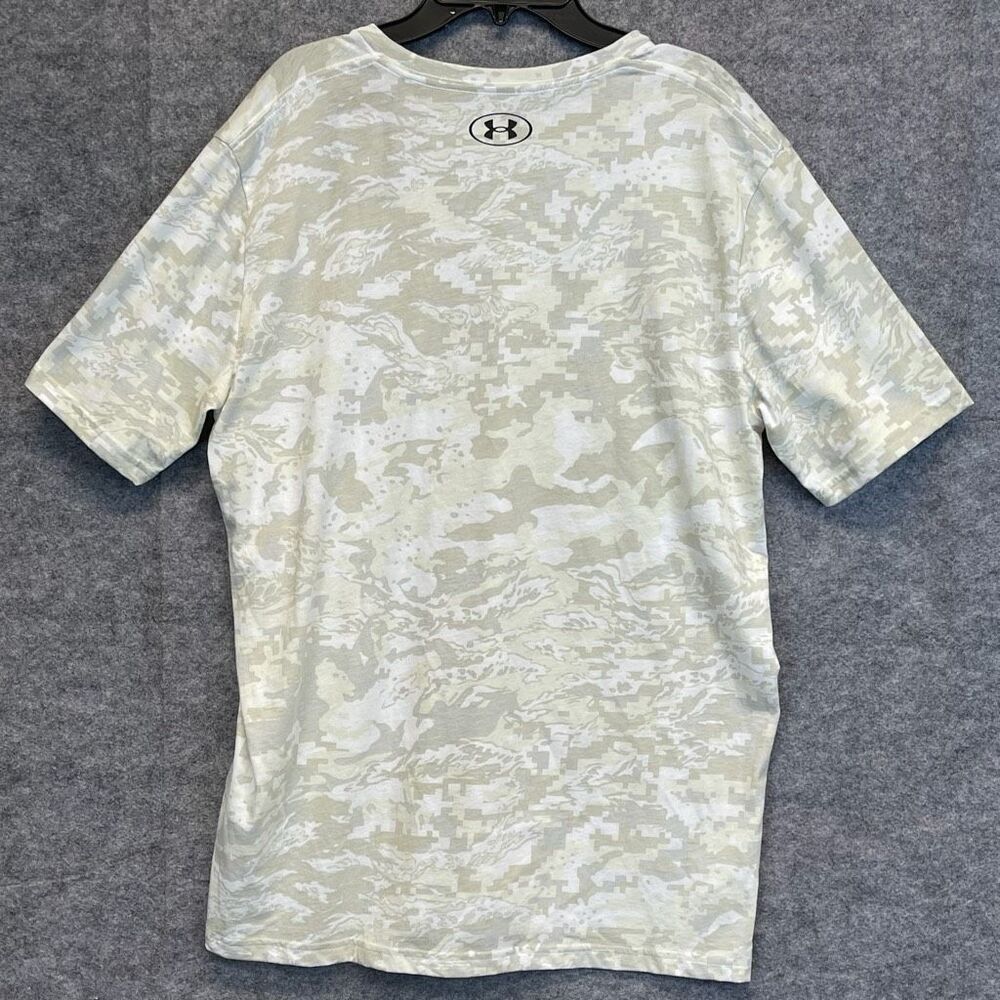 NWT UNDER ARMOUR T-Shirt Men's Large White Gray ABC Camo Short Sleeve Crew Neck - Picture 10 of 15